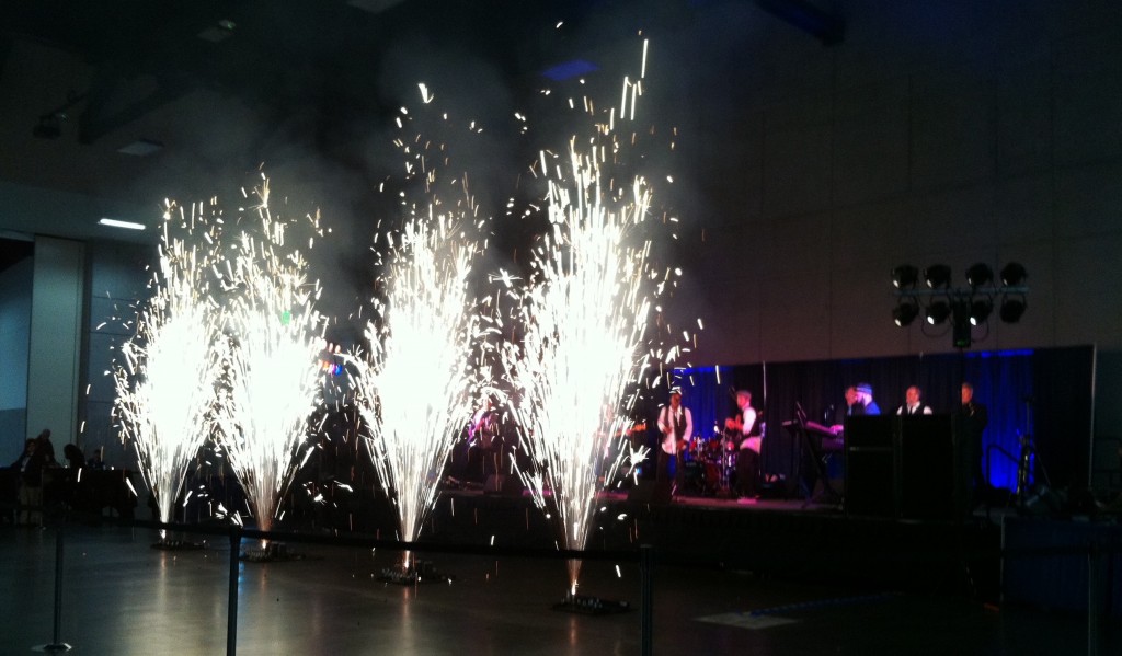 Photo of fireworks at the IMSH party.